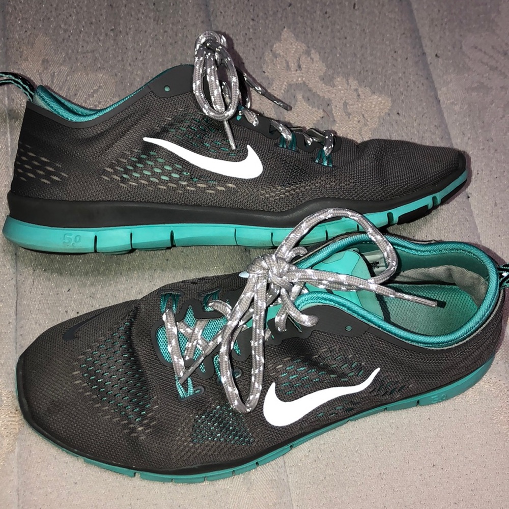 Gray/Teal Nike Free TR Fit 4